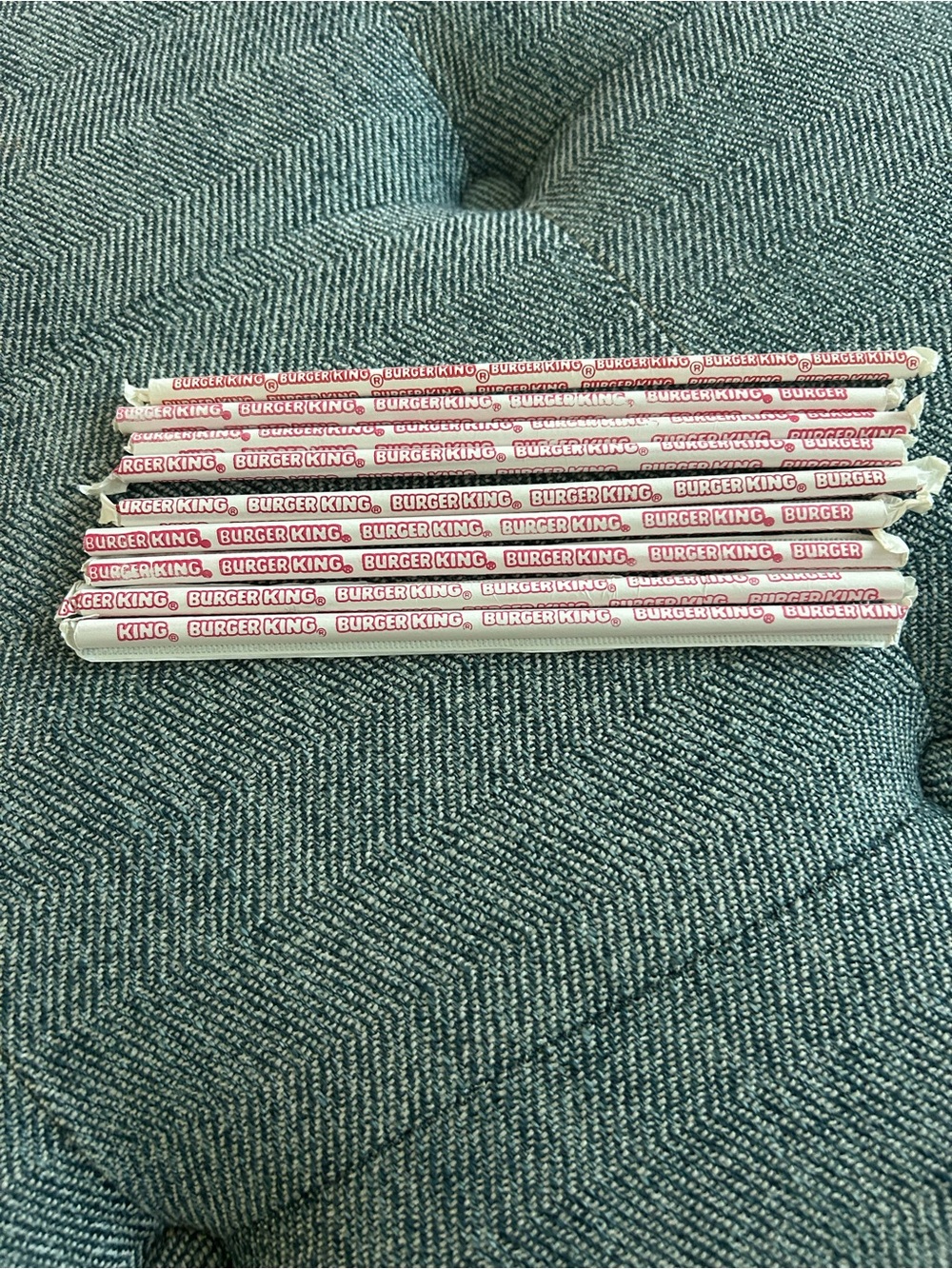 VTG Burger King Paper Straws Lot of 9 Unused Retro Fast Food Memorabilia